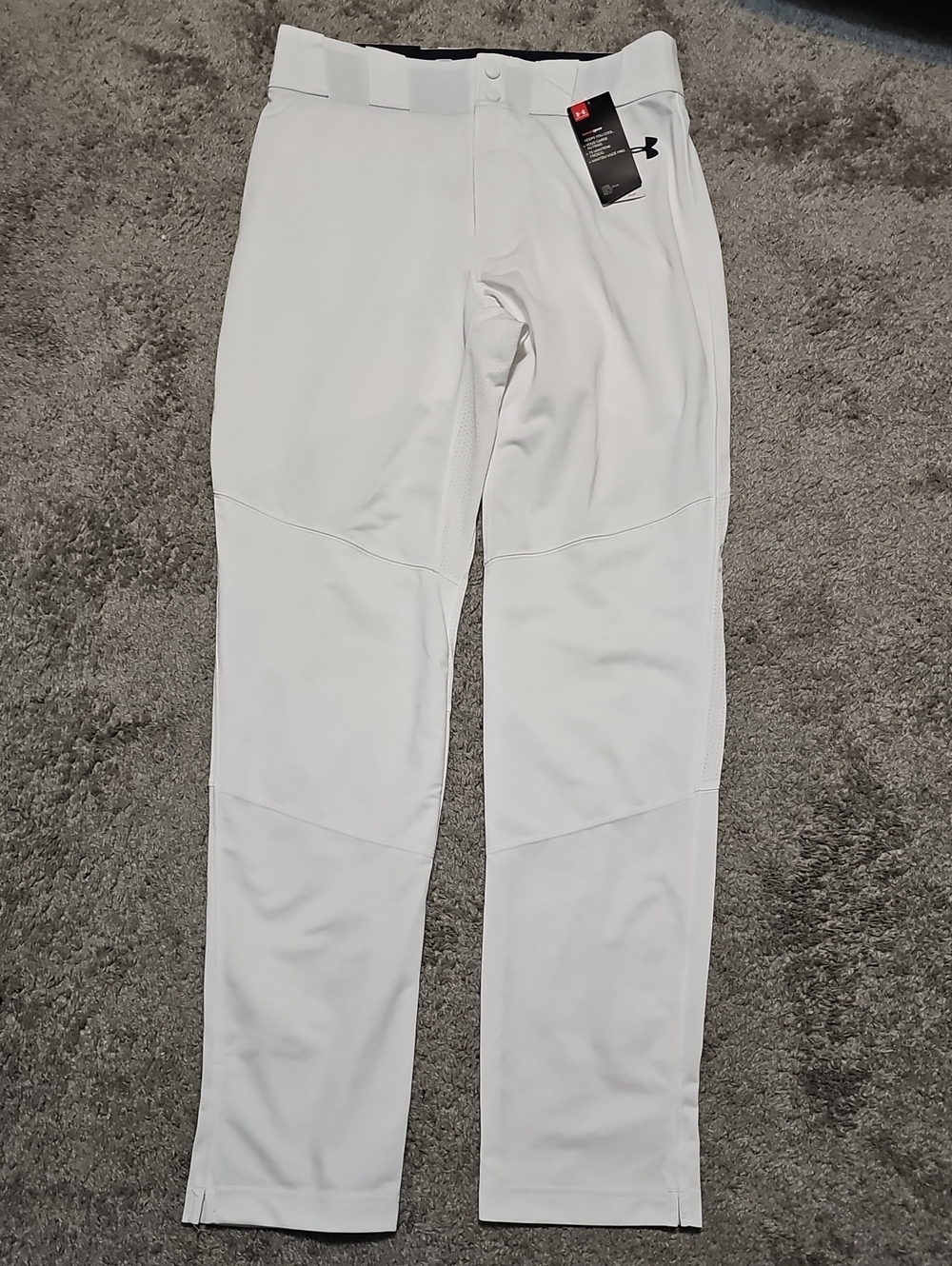 Under Armour Mens White Straight Leg Baseball Pants Size M
